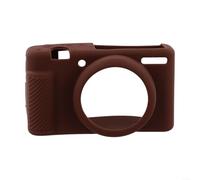 ZWEquipint Silicone Camera Case for Sony ZV-1F ZV-1 II ZV-1M2, Soft Shockproof Protective Cover, Anti-Scratch for Slim Fit Sleeve with Button for ACCESS, Oil-Proof Skin(Brown)