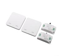 ZWEquipint Smart Wall Switch Kit 433 MHz RF Wireless Light Switch Remote Control for On/Off Lighting Control 2-Gang with 2 Receivers White