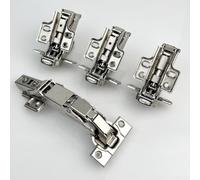 ZWEquipint Soft-Close Door Hinge 165 Degree Wide Angle For Cabinets 16-30mm Thick, Null Inset Design With Integrated Adjustment, Silver Steel, 2 Pack(3)