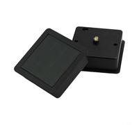 ZWEquipint Square Solar Light Replacement Top with AA Battery, Plastic Panel Cover for Outdoor Garden Lanterns, Warm White or Coloured LED, 2.8 Inch Black Housing(4pcs)