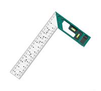 ZWEquipint Stainless Steel Right Angle Ruler with Die-Cast Aluminum Handle, Multi-Angle Measurement Tool with Bubble Level for Woodworking and Construction, 250mm/300mm/400mm(250mm)