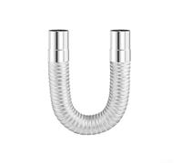 ZWEquipint Stainless Steel Telescopic Chimney Liner Pipe,Stove Flue Connector Multi-Bend Elbow Pipe,For Indoor Wood Stove 50Mm