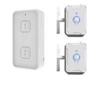ZWEquipint Wireless Light Switch Remote Control, Smart for toggle Button Pusher for Home, USB Rechargeable Stick-On Controller No Wiring, Compatible with Most Single-Direction Switches, White(2 Keys