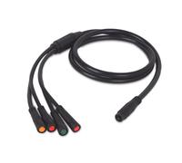 Zwfjcmsa 1 to 4 Wiring Harness Main Cable Waterproof Wire for Electric Bike Throttle LCD Brake Waterpoof Connector