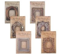 Zwfjcmsa 180 Pcs Scrapbook Window Frame Vintage Frame Scrapbook Decorative Paper Retro Photo Border Paper