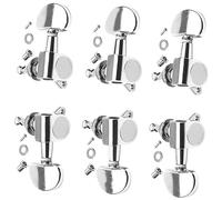 Zwfjcmsa Bakelite Guitar Quasi-Folk Alloy Semi-Circle Fully Enclosed String Button Roll String Peg Accessories