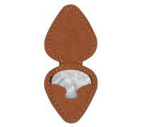 Zwfjcmsa Genuine-Leather Guitar Plectrum Bag Guitar Plectrum Storage Bag Plectrum Clip Cell Phone Holder Brown