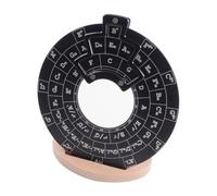 Zwfjcmsa Guitar Music Disc Circle of Fifths, Circle of Fifths Wheel Melody Tool Chord Wheel with Base Black