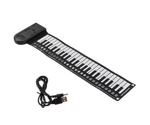 Zwfjcmsa Keyboard Piano Roll Up Electric Piano for Beginners Foldable 49 Keys Electronic Piano Easy to Use