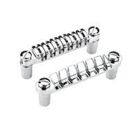 Zwfjcmsa Tune-O- Electric Guitar Bridge +Guitar Stop Bar Tailpiece with Anchors and Studs for LP Guitars Chrome