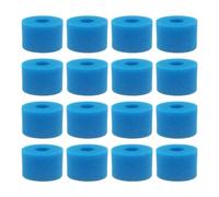 ZWFYJEWU 16Pc Foam Hot Tub Filter, Compatible For Intex, Pure Spa Reusable Washable Cartridge S1 Type