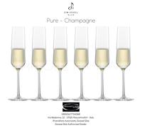 Zwiesel Glas Pure - Set 6 Flute Champagne Glasses H 25.2 cm - Retailer