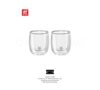 ZWILLING 2-Piece Transparent Coffee Glass Cups Set, Moka 2 Cups
