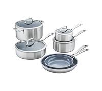 ZWILLING 64080-001 Spirit Ceramic Nonstick 10-pc cookware Set, Stainless Steel