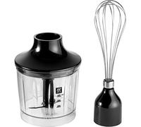 ZWILLING Accessory Set for Hand Blender, 2-piece: chopper attachment & whisk attachment, Stainless Steel/Black
