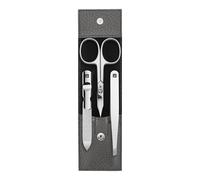 ZWILLING CLASSIC 3-pcs Leather Snap fastener case anthracite