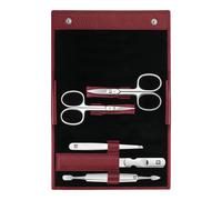 ZWILLING CLASSIC 5-pcs Leather Snap fastener case red