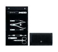 ZWILLING CLASSIC 7-pcs Calf leather Snap fastener case black