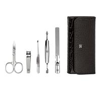 Zwilling Druckknopf-Etui, 5-tlg., in Kroko-Lackoptik, schwarz, 1 Stück