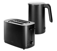 Zwilling Enfinigy 1.5L Kettle Plastic & 2 Short Slot Toaster Black