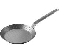 ZWILLING FORGE iron pan, Robust iron pan for special roasting flavours, Frying pan with sturdy iron base with diamond pattern, Ø24cm, Silver