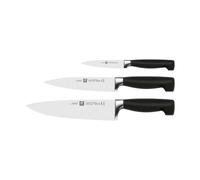 ZWILLING Four Star Kitchen Knife Set, 3-Piece, Special Stainless Steel, Black, Made in Germany