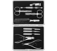 Zwilling frame case, 10 pieces, in croco varnish, black, 1 piece | Coordinated stainless steel tools for precise manicure and pedicure, supplied in a protective storage case