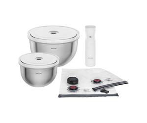 ZWILLING Fresh & Save BOWLS Stainless steel / M/L 9-pcs Vacuum starter set