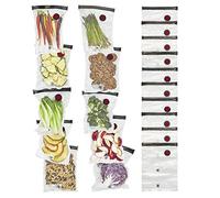 ZWILLING Fresh & Save Set 20-pc Vacuum Sealer Bags, 1 Gallon, Reusable Food Storage Bags for Meal Prep, Snacks, Sous Vide, 15x11.2x5.7'', Dishwasher Safe, Medium, Clear