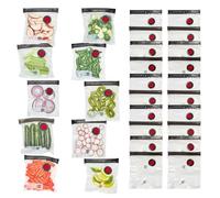 ZWILLING Fresh & Save Set 30-pc Vacuum Sealer Bag for Food, 1/2 Gallon, Sous Vide Bag, Reusable Food Storage Bag for Meal Prep, Reusable Snack Bags, Dishwasher Safe, Small, Clear