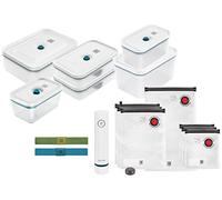 ZWILLING Fresh & Save Storage Starter Set for Food, Plastic, 16-Piece, Pump, Containers and Bags