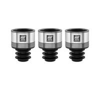 ZWILLING Fresh & Save Vacuum Bottle Sealer Set, 3-pc, Silver, Stainless Steel, Wine & Oil Sealer, Easy to Use, Dishwasher Safe