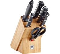 ZWILLING Gourmet Knife Block with Knives 7-Piece, Made in Germany | Special Formula Stainless Steel, Ergonomic Handle, Bamboo Block
