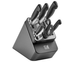 Zwilling J A Henckels Four Star 7 Piece Knife Block Set with v2.0 KiS Technology, Anthracite