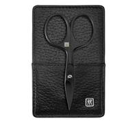 ZWILLING Premium Black Edition Manicure Set 3 Piece Genuine Leather Wallet Travel Set with Nail Scissors