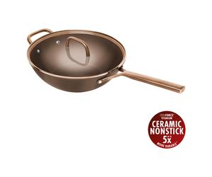ZWILLING Milano 30 cm Aluminium Wok with glass lid