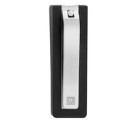 ZWILLING Nail Clipper (with nail catch box, strong leverage for fingers and toes, slightly curved blade), Premium, Black, 80 mm