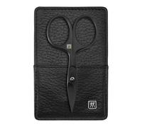 ZWILLING Premium Black Edition Manicure Set 3 Piece Genuine Leather Wallet Travel Set with Nail Scissors