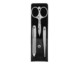 ZWILLING PREMIUM 3-pcs Nappa leather Snap fastener case black