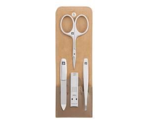 ZWILLING PREMIUM 4-pcs Calf leather Snap fastener case taupe