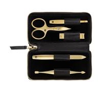 ZWILLING PREMIUM 5-pcs Calf leather Zip fastener case black