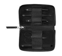 ZWILLING PREMIUM 5-pcs Leather Zip fastener case black