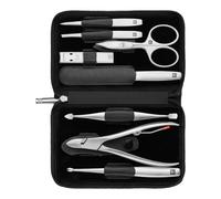 ZWILLING PREMIUM 8-pcs Nappa leather Zip fastener case black