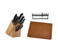 ZWILLING Professional S Knife Block, Sharpener and Chopping Board Set