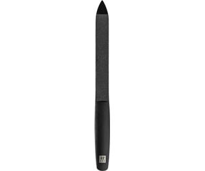 ZWILLING Sapphire Nail File (coarse and fine grained file surfaces for shortening and shaping, cleaning tip), Premium, Black, 130 mm