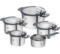 Zwilling Simplify 5 piece pot set made of stainless steel-silver/black best q...