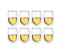 ZWILLING Sorrento 8-pc Double-Wall White Wine Stemless Glass Set
