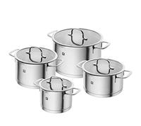 ZWILLING TrueFlow Stainless Steel Pot Set, 4 Pieces, Pouring Function, Suitable for Induction, Silver