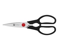 ZWILLING Twin L Multi-Purpose Scissors, 20 cm, Stainless Steel, Black | For Right- and Left-Handed Users, Ergonomic Handle, Twist Cap Opener