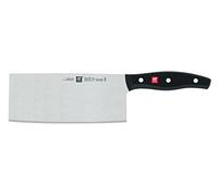 ZWILLING Twin Pollux Chinese Chef Knife with Broad Blade, 18.5 cm, Special Stainless Steel, Black